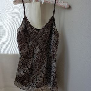 INC Silk Python Print Tank Top size M